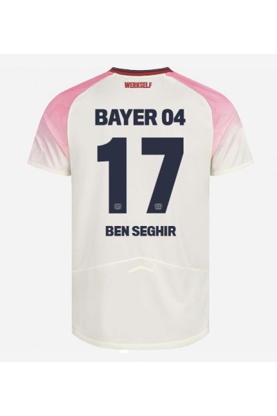 Bayer Leverkusen Eliesse Ben Seghir #17 Jalkapallovaatteet Vieraspaita 2025-26 Lyhythihainen Bayer Leverkusen Eliesse Ben Seghir #17 Jalkapallovaatteet Vieraspaita 2025-26 Lyhythihainen